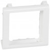Support de plaque étroit pour paroi mince Batibox 2 modules - blanc