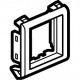 Support de plaque étroit pour paroi mince Batibox 2 modules - blanc