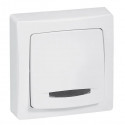 Poussoir à voyant 6A Appareillage saillie complet - blanc