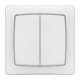Transformeur double Appareillage Saillie complet blanc