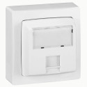 Prise RJ45 catégorie5e FTP Appareillage saillie complet - blanc