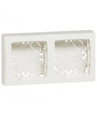 Cadre saillie 2 postes Appareillage saillie blanc