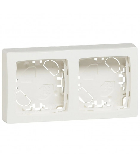 Cadre saillie 2 postes Appareillage saillie blanc