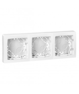 Cadre saillie 3 postes Appareillage saillie blanc
