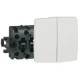 B - VA-ET-VIENT + POUSSOIR 6A APPAREILLAGE SAILLIE COMPOSABLE - BLANC