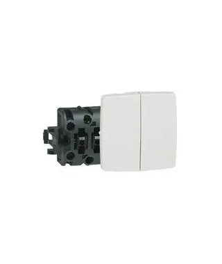 B - VA-ET-VIENT + POUSSOIR 6A APPAREILLAGE SAILLIE COMPOSABLE - BLANC