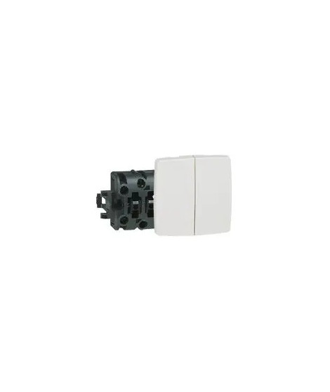 B - VA-ET-VIENT + POUSSOIR 6A APPAREILLAGE SAILLIE COMPOSABLE - BLANC