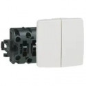 B - VA-ET-VIENT + POUSSOIR 6A APPAREILLAGE SAILLIE COMPOSABLE - BLANC