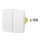 Lot de 150 transformeurs doubles Appareillage Saillie composable blanc