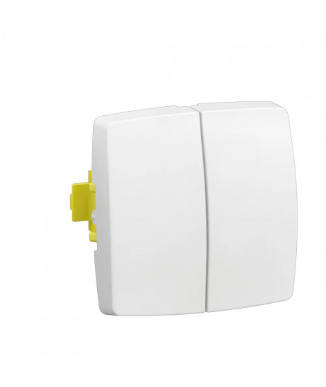 Transformeur double Appareillage Saillie composable blanc