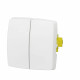Transformeur double Appareillage Saillie composable blanc