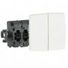 Double poussoir 6A Appareillage saillie composable - blanc