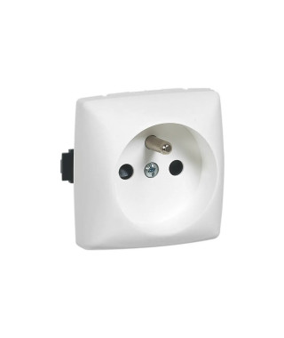 Prise de courant 2P+T bornes automatiques Appareillage saillie composable -blanc