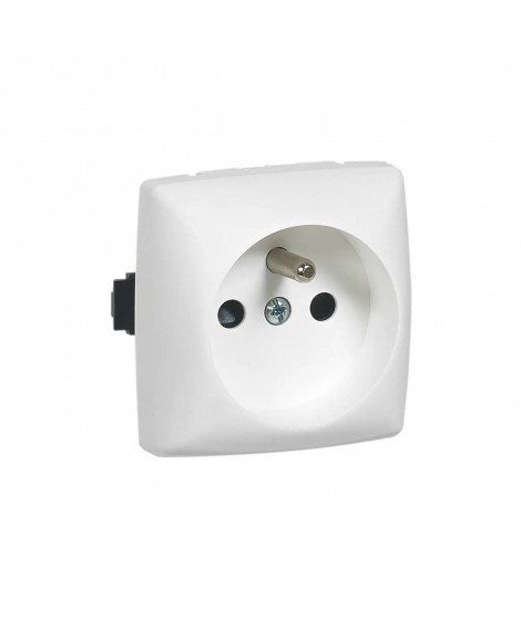 Prise de courant 2P+T bornes automatiques Appareillage saillie composable -blanc