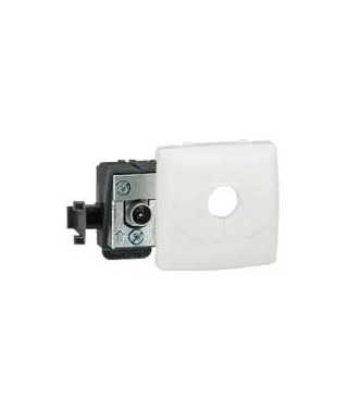 Prise télévision simple mâle Appareillage saillie composable - blanc