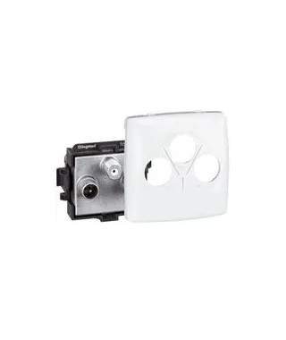 Prise TV-R-SAT Appareillage saillie composable - blanc