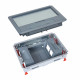 Kit boite de sol cadre + couvercle plastique + supports verticaux 8 modules