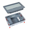 Kit boite de sol cadre + couvercle plastique + supports verticaux 8 modules