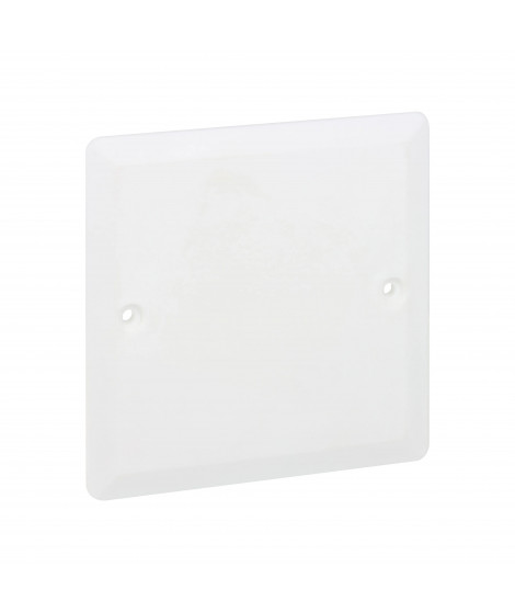 Couvercle universel carré Batibox 80x80mm pour boîte 1 poste
