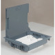 Boîte de sol à équiper hauteur 75-105mm 18 modules - couvercle inox gris