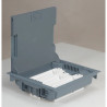 Boîte de sol à équiper hauteur 75-105mm 18 modules - couvercle inox gris