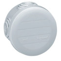 Boîte de dérivation ronde Plexo Ø60mm hauteur 40mm - gris RAL7035