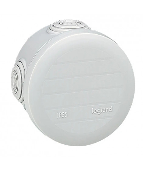 Boîte de dérivation ronde Plexo Ø70mm hauteur 45mm - gris RAL7035