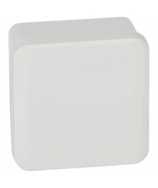 Boîte de dérivation carrée pour presse-étoupe Plexo gris -face lisse -80x80x45mm