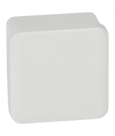 Boîte de dérivation carrée pour presse-étoupe Plexo gris -face lisse -80x80x45mm