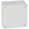 Boîte de dérivation carrée pour presse-étoupe Plexo gris face lisse 105x105x55mm
