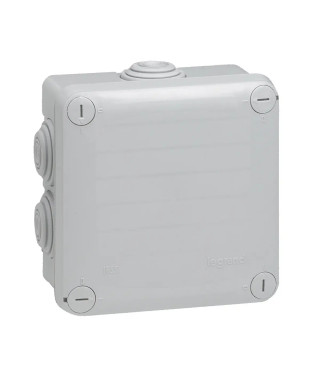 Boîte de dérivation carrée Plexo dimensions 105x105x55mm - gris RAL7035