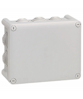 Boîte de dérivation rectangulaire Plexo dimensions 180x140x86mm - gris RAL7035
