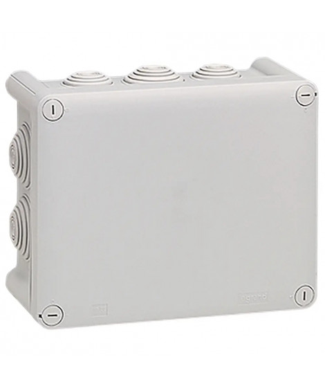 Boîte de dérivation rectangulaire Plexo dimensions 180x140x86mm - gris RAL7035