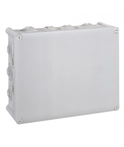 Boîte de dérivation rectangulaire - 310x240x124mm - fermeture 1/4 de tour - gris