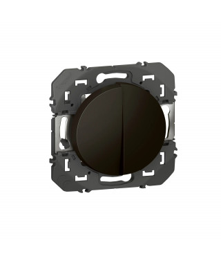 Poussoir double dooxie 6A 250V~ finition noir