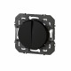 Interrupteur ou va-et-vient 10AX + poussoir 6A dooxie finition noir