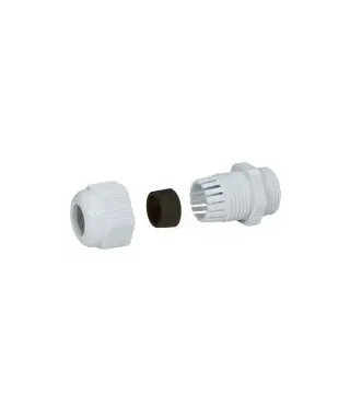 Presse-étoupe plastique IP55 filetage PG21 capacité de serrage 13mm à 18mm - gris RAL7035