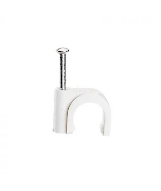 Cavaliers Multifix x 20 - souples - pour câble Ø10mm à Ø14 mm - blanc