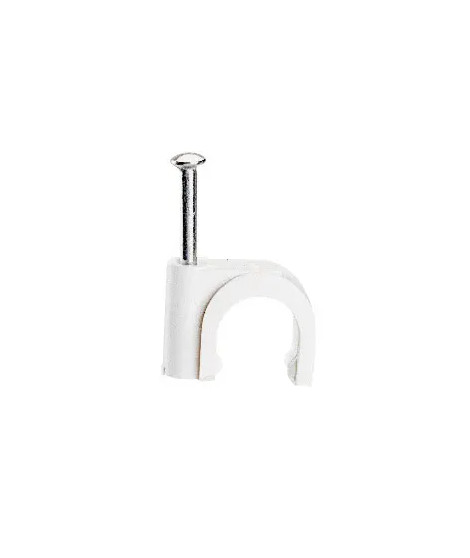 Cavaliers Multifix x 20 - souples - pour câble Ø10mm à Ø14 mm - blanc