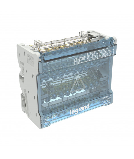 Répartiteur modulaire 4P 100A - 6 modules