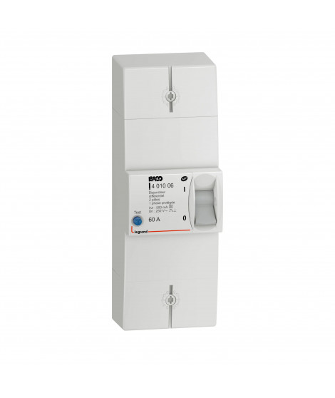 Disjoncteur branchement Enedis 2P différentiel 500mA sélectif 60A non réglable