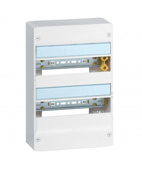 Coffret Drivia 13 modules 2 rangées IP30 IK05 - Blanc RAL9003