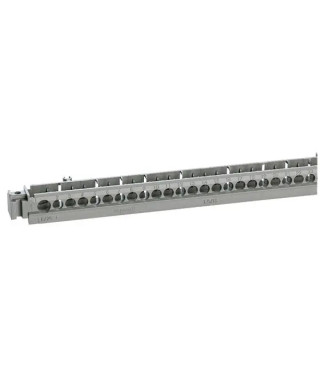 Support vide borniers - coffret Plexo³ 18 mod et XL³125 - 50 trous - 385mm