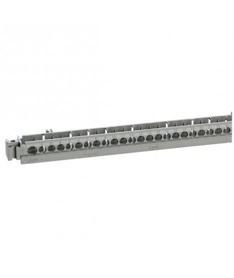Support vide borniers - coffret Plexo³ 18 mod et XL³125 - 50 trous - 385mm
