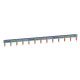 Peigne d'alimentation universel Phase + Neutre HX³ 1P - longueur 13 modules