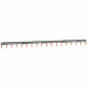 Peigne d'alimentation universel Phase + Neutre HX³ 1P - longueur 18 modules