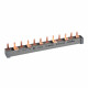 Peigne d'alimentation HX³ - 2P / 3 phases - bornes à vis -L. 1 rangée -6 modules