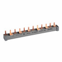Peigne d'alimentation HX³ - 2P / 3 phases - bornes à vis -L. 1 rangée -6 modules