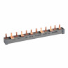 Peigne d'alimentation HX³ - 2P / 3 phases - bornes à vis -L. 1 rangée -6 modules