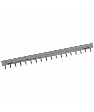 Peigne d'alimentation HX³ - 3P - pour bornes à vis - L. au mètre - 19 modules